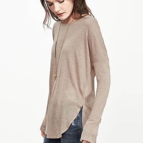 NWOT Banana Republic Soft Jersey High-Low Curved Hem Tee Emerald XS - Picture 11 of 11